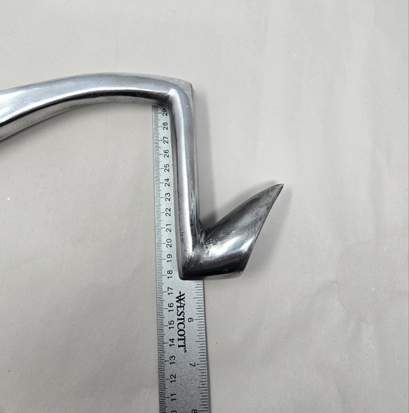 Vintage Matthew Hilton Cast Silver Tone Aluminum Postmodern Candlestick Holder - Picture 9 of 11